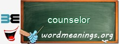 WordMeaning blackboard for counselor